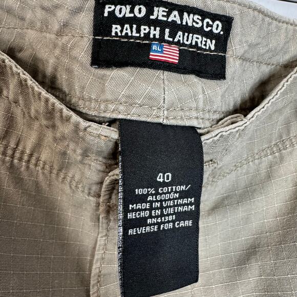 Polo Jeans Co. Ralph Lauren Military Surplus Cargo Shorts 90's Y2K Men's Sz 40 - Picture 8 of 8